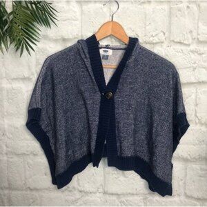 Old Navy Hooded Knit Poncho Sweater Shawl in Blue – Little Wanderer Edition 3T